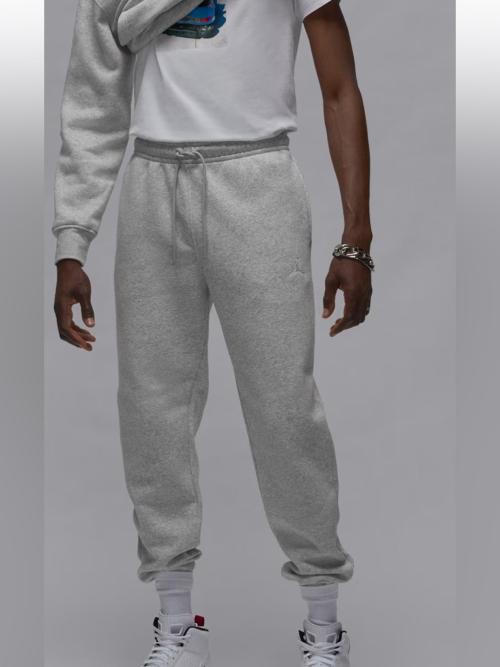 *NEW* Mens XL NIKEJordan Brooklyn Fleece Jogger Pants Grey FV7277 091 Sealed Bag